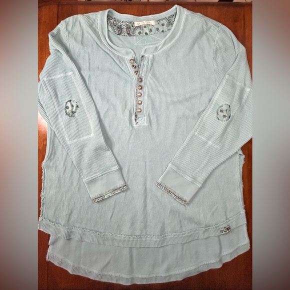 Free People Fall For You Henley Top Size Large - Picture 2 of 8